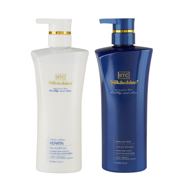 BTC Silk and Shine Daily Care Shampoo and Conditioner Kit