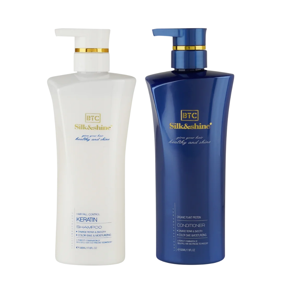 BTC Silk and Shine Daily Care Shampoo and Conditioner Kit