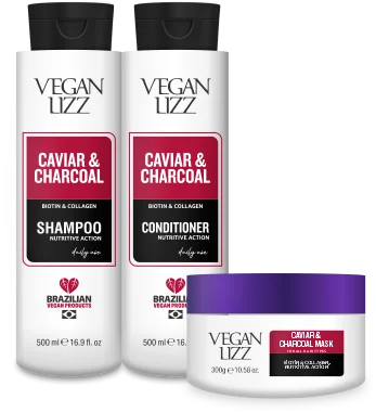 Caviar And Charcoal Protein Shampoo, Conditioner & Mask